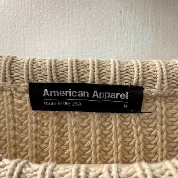 American Apparel Beige Knit Sweater - Women's Medium - Picture 2 of 3